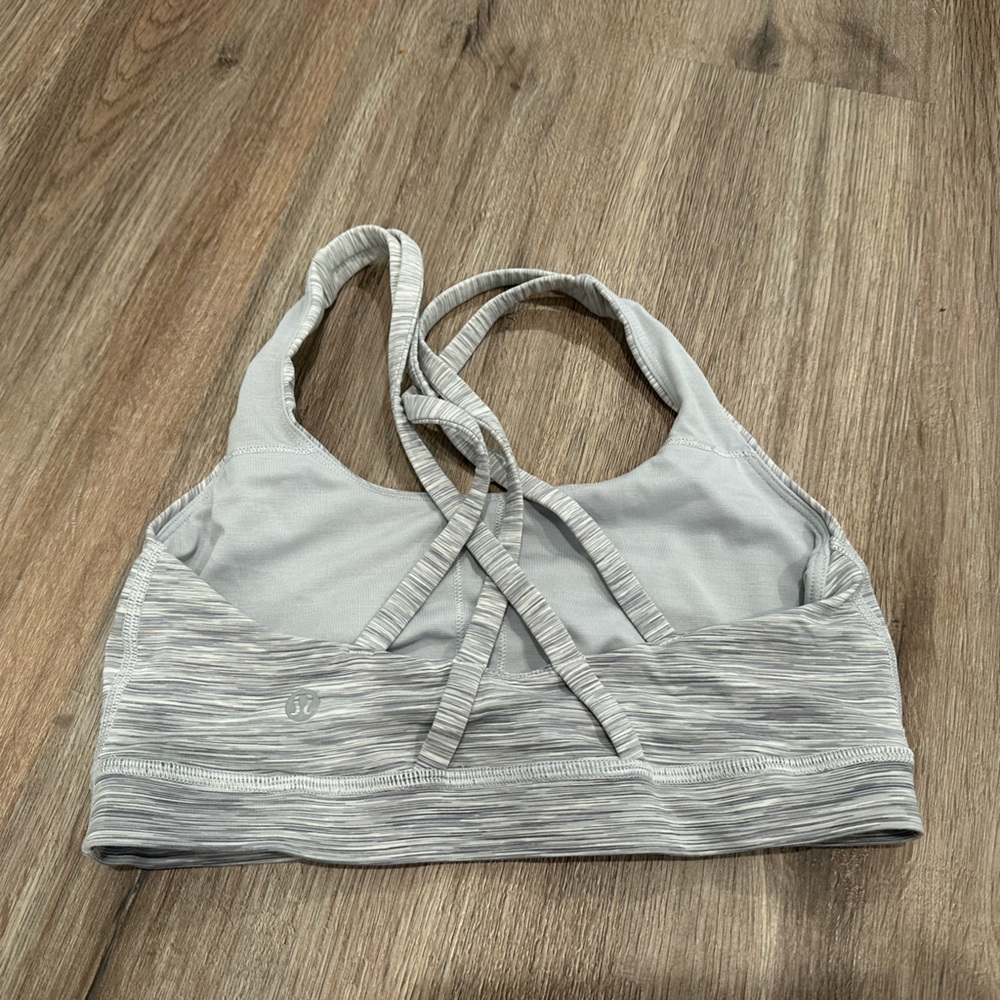 Grey/white Lululemon sports bra size 4